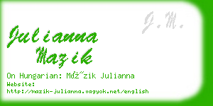 julianna mazik business card